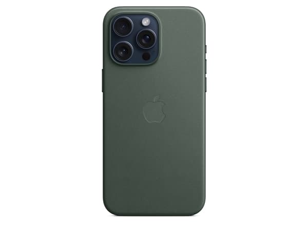 Apple - Baksidedeksel for mobiltelefon - MagSafe-samsvar - FineWoven - eviggrønn - for iPhone 15 Pro Max