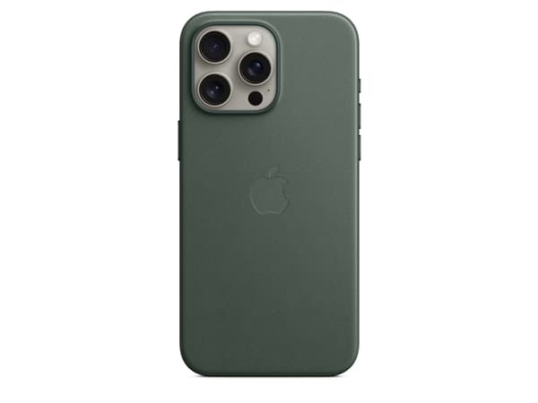 Apple - Baksidedeksel for mobiltelefon - MagSafe-samsvar - FineWoven - eviggrønn - for iPhone 15 Pro Max