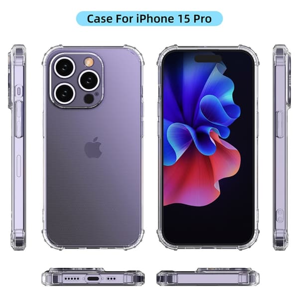 iPhone 15 Pro Shell Case -kotelolle TPU-kehys + akryylitakapuhelinkotelo