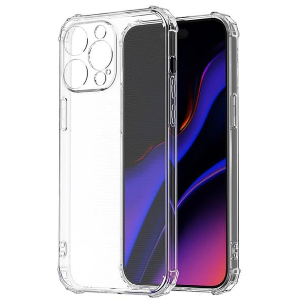 Til iPhone 15 Pro Max Shell Case TPU bagside-telefoncover