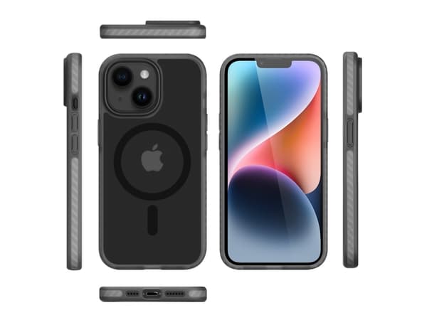 nevox StyleShell INVISIO, Suojus, Apple, iPhone 15 Plus, 17 cm (6.7"), Musta