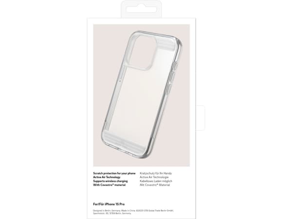 Black Rock Air Robust, Cover, Apple, iPhone 15 Pro, 15.5 cm (6.12"), Transparent