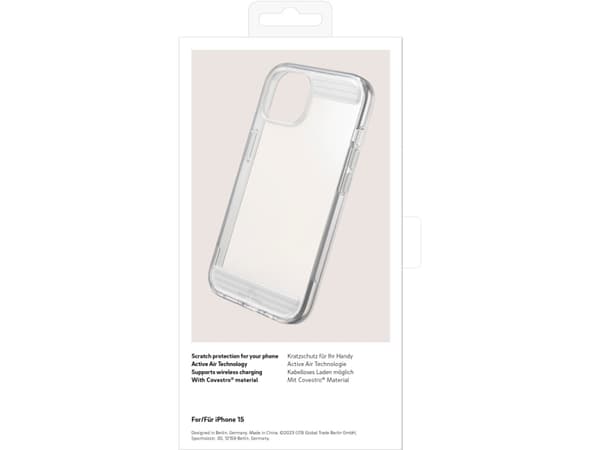 Black Rock Air Robust, Etui, Apple, iPhone 15, 15,5 cm (6.1"), Gjennomsiktig