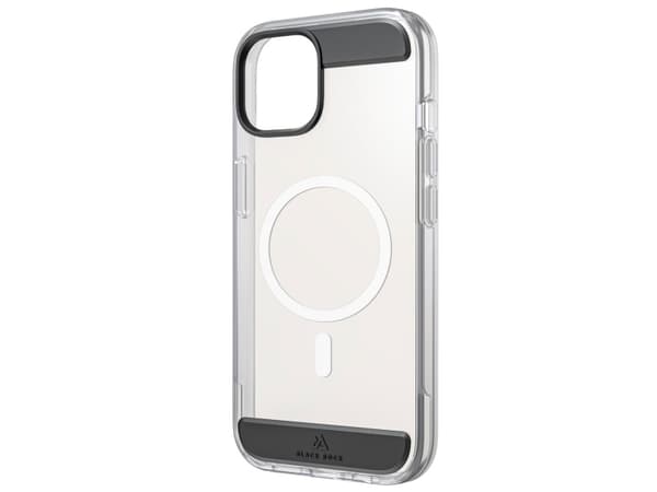 Black Rock Mag Air Protection, Cover, Apple, iPhone 15, 15.5 cm (6.1"), Black, Transparent