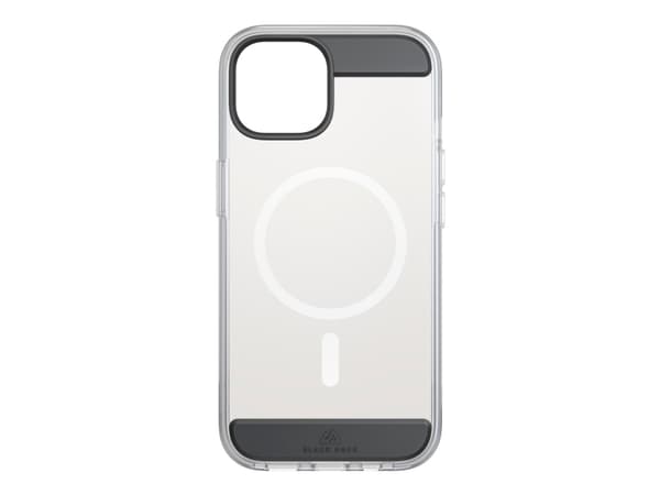 Black Rock Mag Air Protection, Cover, Apple, iPhone 15, 15.5 cm (6.1"), Black, Transparent