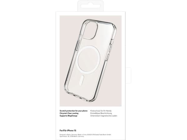 Black Rock Mag Clear, Suojus, Apple, iPhone 15, 15,5 cm (6.1"), Läpinäkyvä
