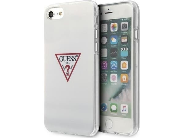 Guess GUHCI8PCUCTLWH iPhone 7/8/SE 2020/ SE 2022 white hardcase Triangle Collection
