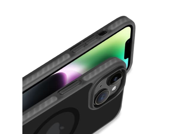 nevox StyleShell INVISIO, Suojus, Apple, iPhone 15, 15,5 cm (6.1"), Musta