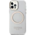 Miniatyrbild 3 av 8: Guess iPhone 12 Pro/12 Mobilskal Magsafe Metall Outline - Guld