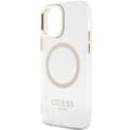 Miniatyrbild 6 av 8: Guess iPhone 12 Pro/12 Mobilskal Magsafe Metall Outline - Guld