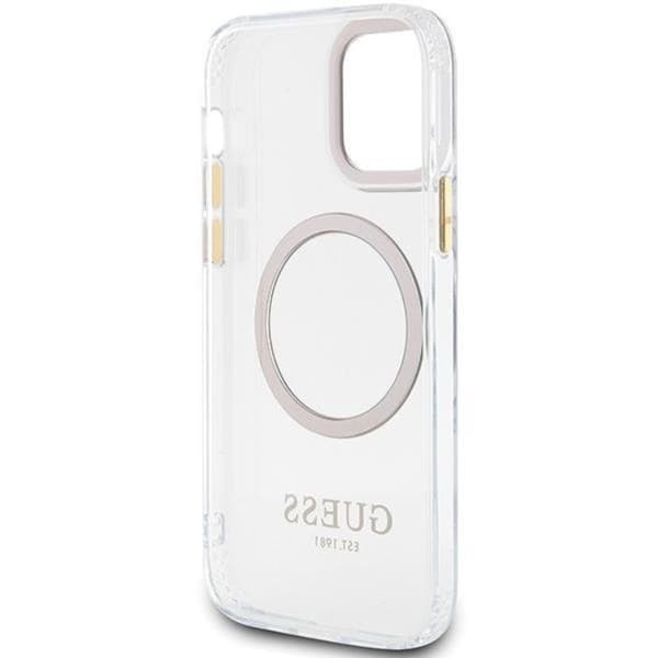 Guess iPhone 12 Pro/12 Mobilskal Magsafe Metall Outline - Guld