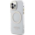 Miniatyrbild 2 av 8: Guess iPhone 12 Pro/12 Mobilskal Magsafe Metall Outline - Guld