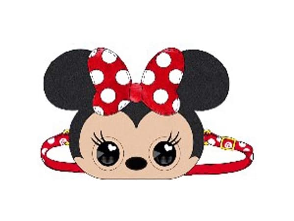 Purse Pets Disney Minnie Maus, Tyttö, Olkalaukku, Vetoketju, Beige, Musta, Punainen, Kuva, Punainen