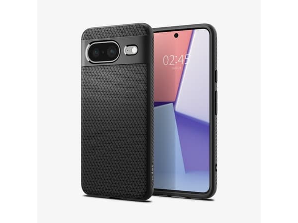 Spigen Liquid Air - Baksidedeksel for mobiltelefon - termoplast-polyuretan (TPU) - matt svart - for Google Pixel 8