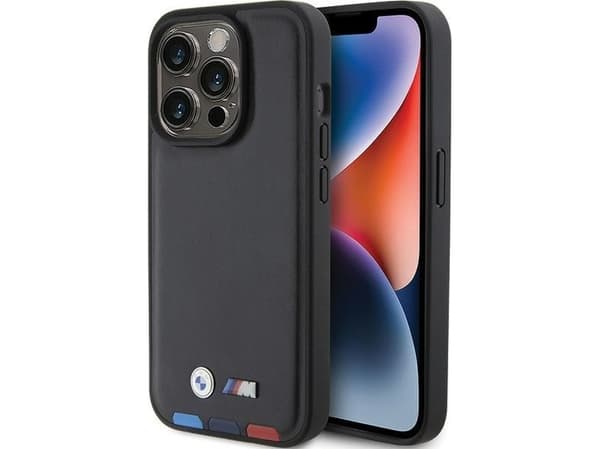 BMW BMHCP15L22PTDK iPhone 15 Pro 6,1" svart/svart Lærforsegling Tricolor