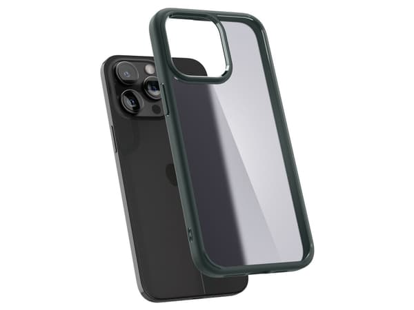 Spigen ACS06569, Omslag, Apple, iPhone 15 Pro Max, 17 cm (6.7"), Grön, Transparent