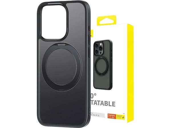 Magnetic Phone Case for iPhone 15 Baseus CyberLoop Series (Black)