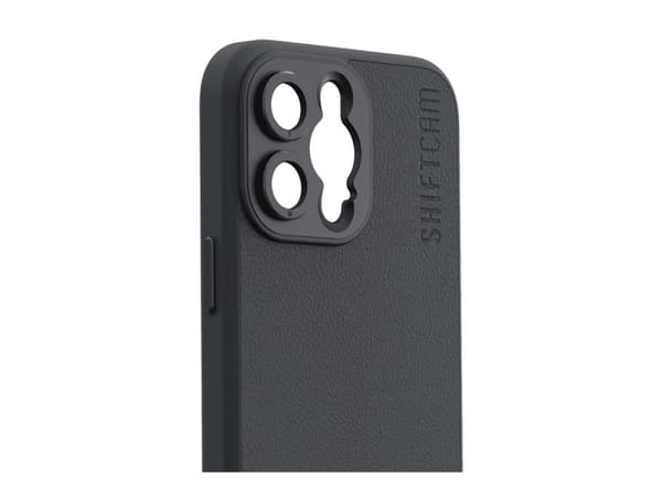 ShiftCam - Baksidedeksel for mobiltelefon - with lens mount - MagSafe-samsvar - veganlær - koksgrå - for Apple iPhone 14 Pro Max