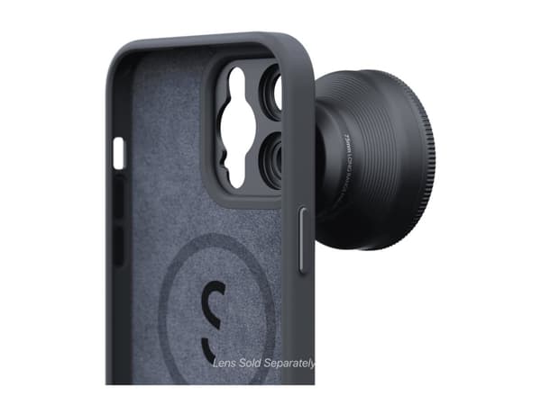 ShiftCam - Baksidedeksel for mobiltelefon - with lens mount - MagSafe-samsvar - veganlær - koksgrå - for Apple iPhone 14 Pro Max