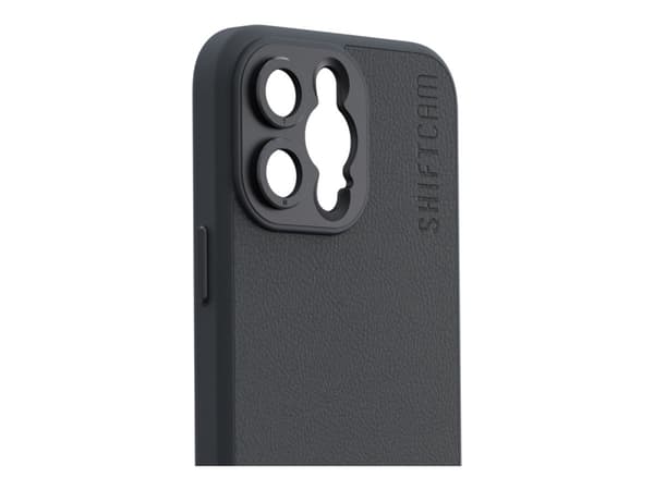 ShiftCam - Baksidedeksel for mobiltelefon - with lens mount - MagSafe-samsvar - veganlær - koksgrå - for Apple iPhone 14 Pro Max