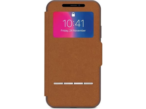 Moshi Moshi Sensecover - Iphone X Touch Flip-deksel (karamellbrun)
