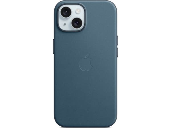 Apple - Baksidedeksel for mobiltelefon - MagSafe-samsvar - FineWoven - asurblå - for iPhone 15