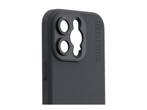 ShiftCam - Baksidedeksel for mobiltelefon - with lens mount - MagSafe-samsvar - veganlær - koksgrå - for Apple iPhone 14 Pro