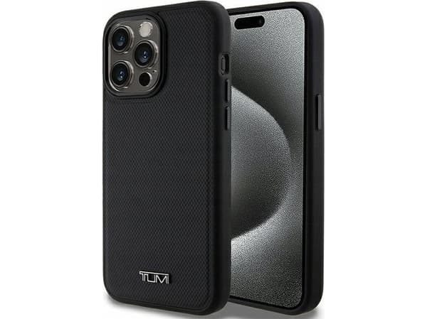 Tumi Tumi TUHMP15XRBAK iPhone 15 Pro Max 6.7" black/black hardcase Leather Balistic Pattern MagSafe