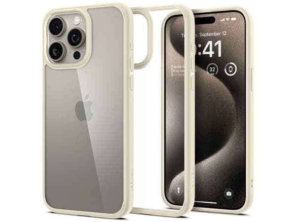 Spigen ACS06571, Omslag, Apple, iPhone 15 Pro Max, 17 cm (6.7"), Beige