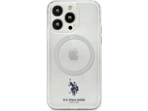 Us Polo Assn US Polo USHMP15SUCIT Apple iPhone 15 / 14 / 13 6.1" dėklas telefonui skaidrus MagSafe Collection