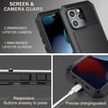 Miniatyrbilde 3 av 7: Kraftig robust hybrid-deksel+herdet glass til iPhone 15