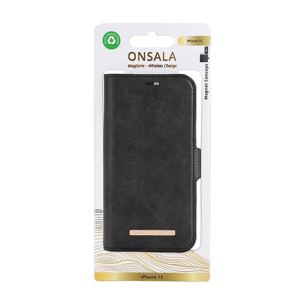 Onsala Mobildeksel Eco 2 Kortrom MagSeries Svart - iPhone 15