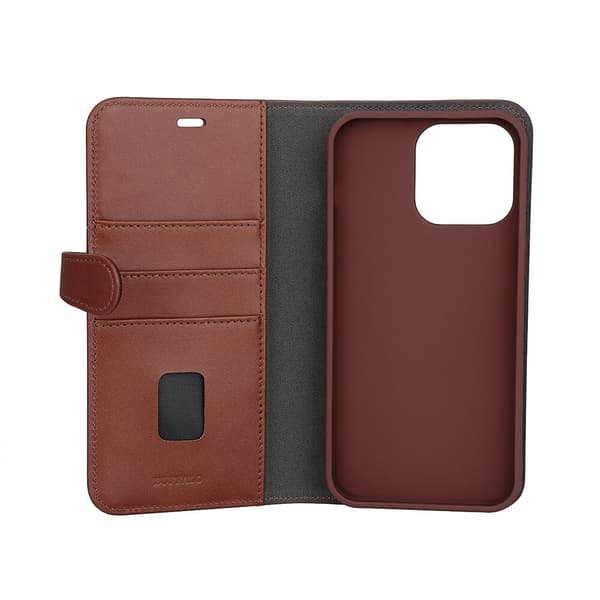 Buffalo Mobildeksel 2-i-1 3 Kort MagSeries Brun - iPhone 15 Pro Max