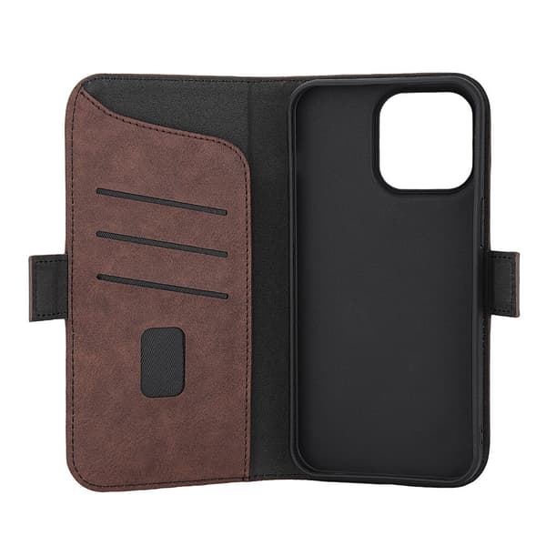 Gear Mobildeksel 3 Kortrom Magseries Brun- iPhone 15 Pro Max