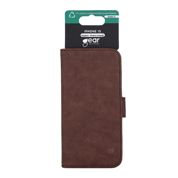 Gear Mobilfodral 3 Kortfack Magseries Brun - iPhone 15