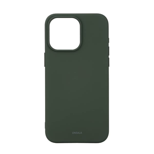 Onsala Mobilcover Silikonefølelse MagSeries Olivengrøn - iPhone 15 Pro Max