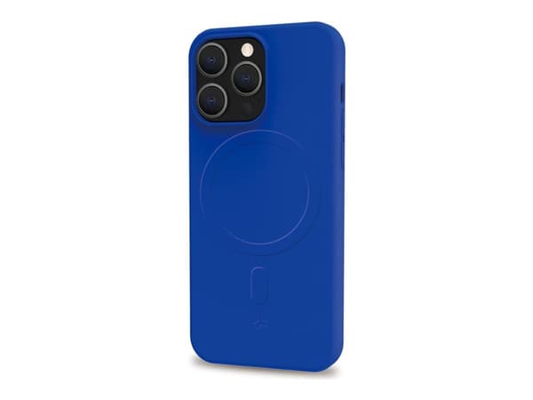 Celly Cromomag - Baksidedeksel for mobiltelefon - MagSafe-samsvar - termoplast-polyuretan (TPU) - blå - for Apple iPhone 15 Pro