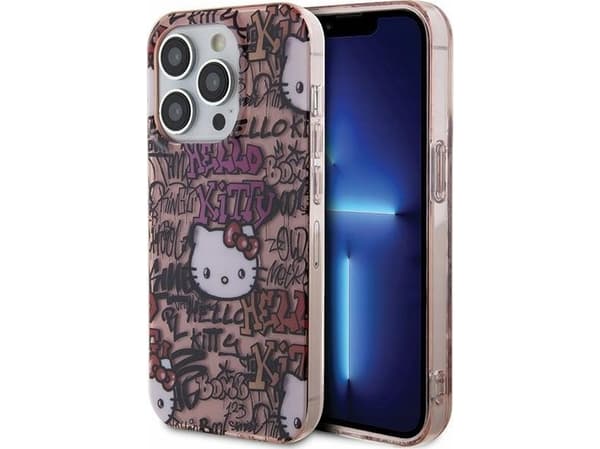 Hello Kitty HKHCP14LHDGPTP iPhone 14 Pro 6.1" pink hardcase IML Tags Graffiti
