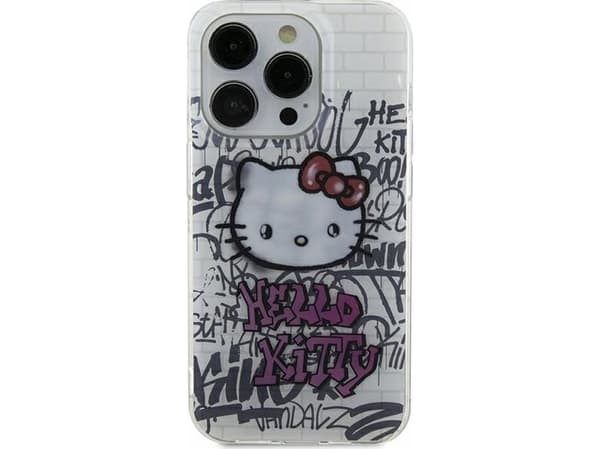 Sourcing Hello Kitty HKHCP15SHDGPHT iPhone 15 / 14 / 13 6.1" white/white hardcase IML Kitty On Bricks Graffiti