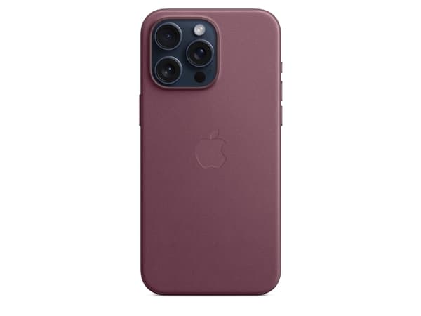 Apple - Baksidesskydd för mobiltelefon - MagSafe-kompatibilitet - mikrotwill, FineWoven - mullbär - för iPhone 15 Pro Max