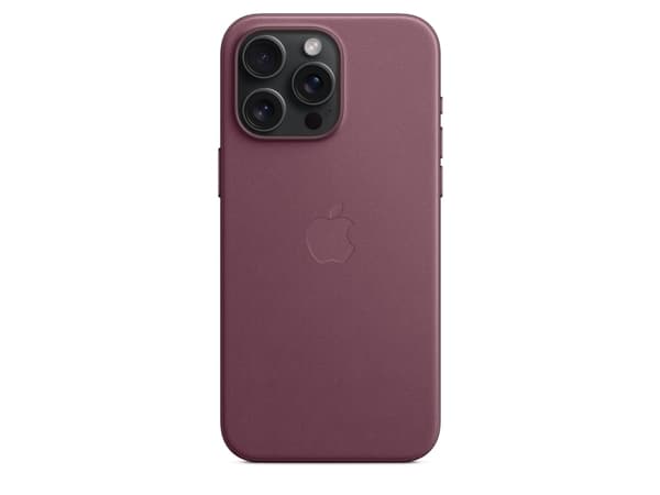 Apple - Baksidesskydd för mobiltelefon - MagSafe-kompatibilitet - mikrotwill, FineWoven - mullbär - för iPhone 15 Pro Max