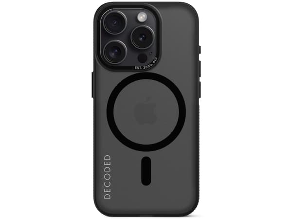 Decoded D24IPO15PBCT2FK, Suojus, Apple, iPhone 15 Pro, 15,5 cm (6.1"), Musta, Läpinäkyvä