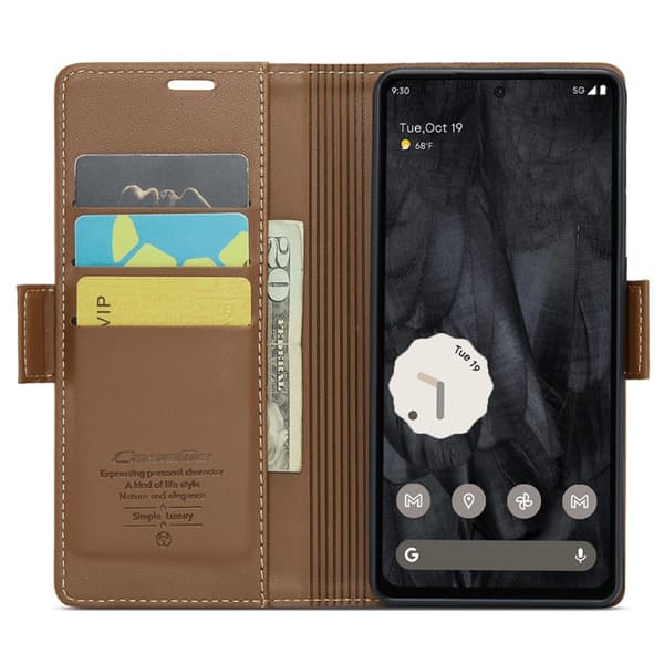CASEME Plånboksfodral till Pixel 8 Pro - Brun