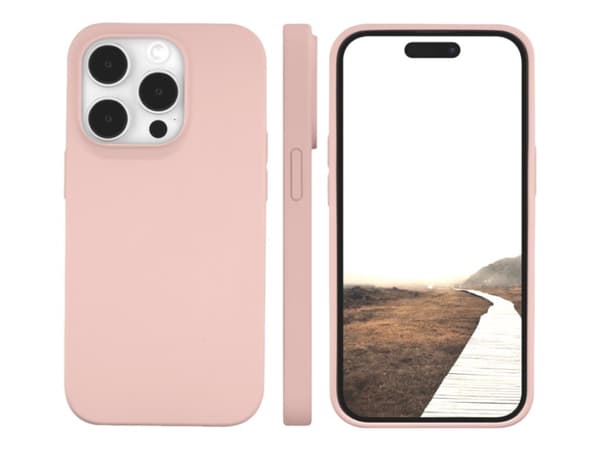 dbramante1928 Monaco - Baksidedeksel for mobiltelefon - MagSafe-samsvar - plastikk, silikon - rosa sand - for Apple iPhone 15 Pro Max