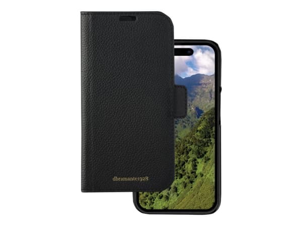 dbramante1928 New York, Folio-kotelo, Apple, iPhone 15 Pro, Musta