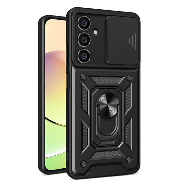 Hybridskal Samsung Galaxy S23 FE Ring + Kameraskydd Svart