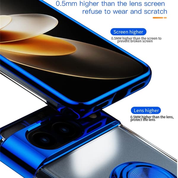 Til Pixel 8 Pro TPU telefontaske med ringstøtte