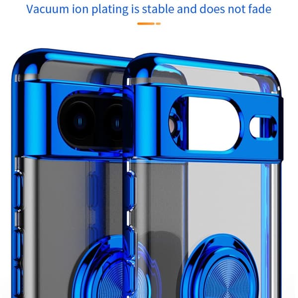 Til Pixel 8 Pro TPU telefontaske med ringstøtte