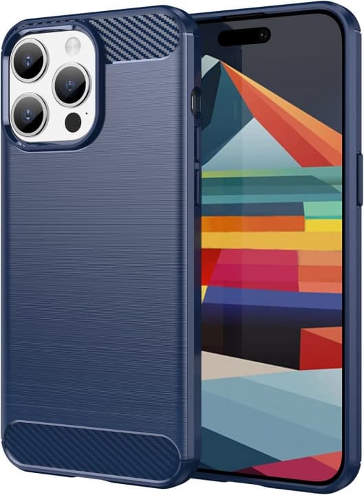 TPU-kotelo iPhone 15 Pro Maxille, sininen
