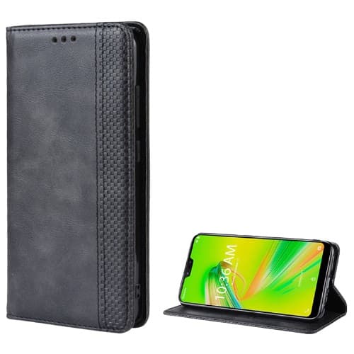 Etui i PU-lær med kortspor for iPhone 15, svart